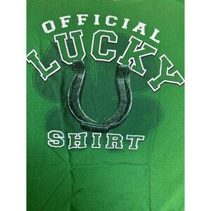 Men’s Lucky Shirt Size XL 46-48 St. Patrick's Irish T-Shirt Green‎ 4 Leaf Clover